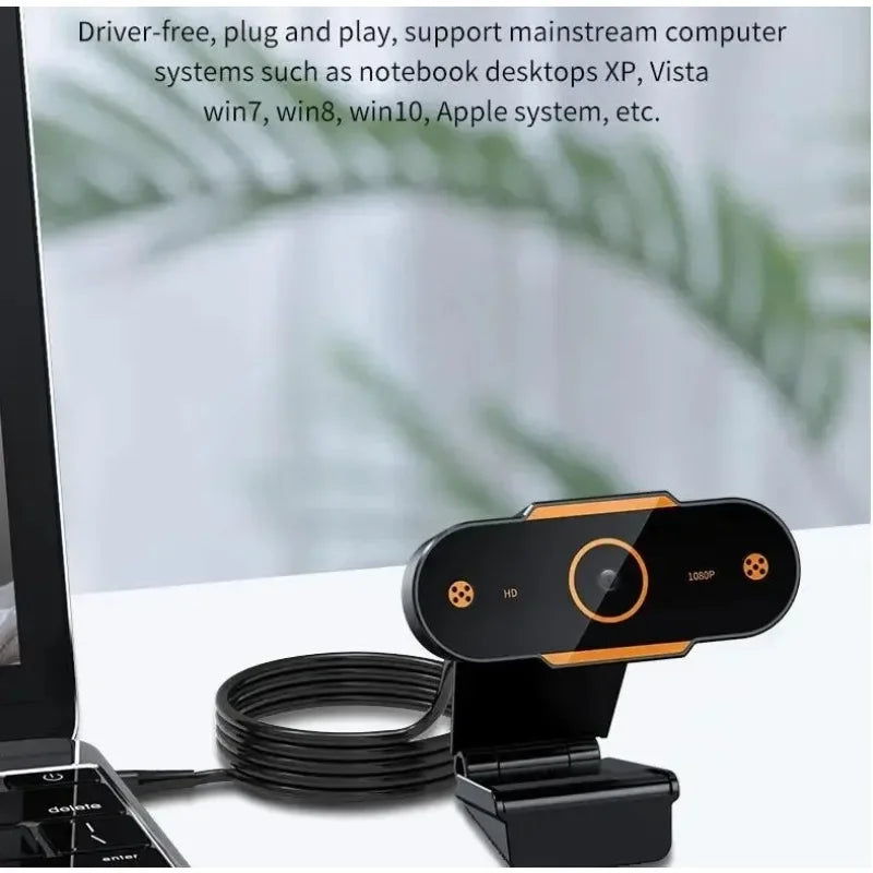 Câmera Web Profissional 480/720/1080P/2k 5 Milhões de Pixels HD Webcam USB2.0 Foco Automático Chamada de Vídeo com Microfone para Computador PC Laptop 