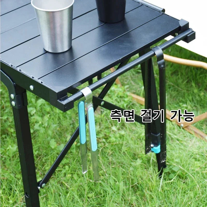 Mesa de camping para exteriores elevable, unidad combinada IGT extraíble, mesa plegable para acampar, mesa de barbacoa para picnic al aire libre 