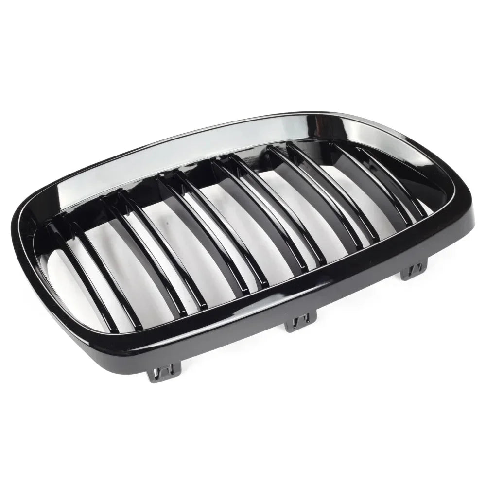 Applicable to the Front  Bumper Face of the BMW 5 Series E60E61 Modified with a Bright Back Dual Iine Grille From 2004 to 2009 Leedoar