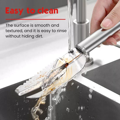 Stainless Steel 3 In 1 Fish Scale Knife Cut/Scrape/Dig Maw Knife Scale Scraper Sawtooth Peelers Scraping Boning Filleting Leedoar