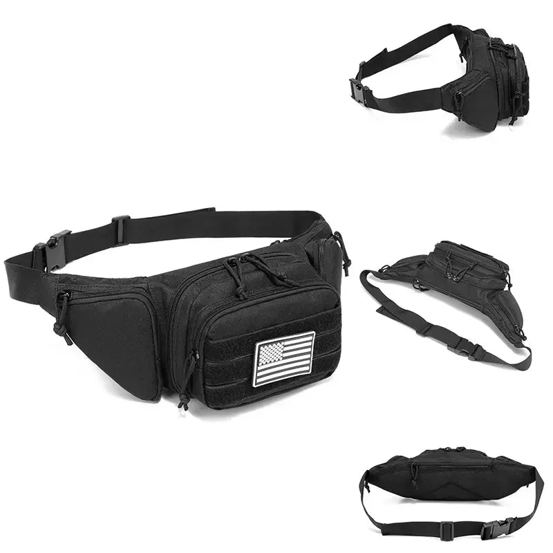 Men's Tactical Belt Pack, Running Sports Cycling Belt Pack, Multifunctional Outdoor Hiking Tool Shoulder Bag Leedoar