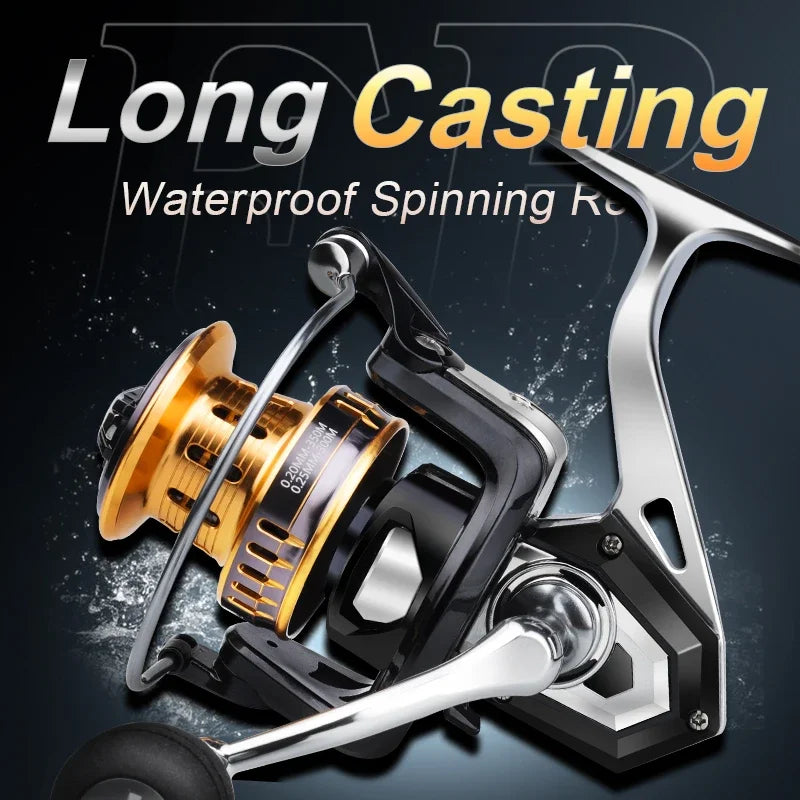 Anti Saltwater FB 2500 To 12000 Size Long Casting 5.1:1 10kg To 15kg Drag Power Metal Spool Spinning Fishing Reel Leedoar