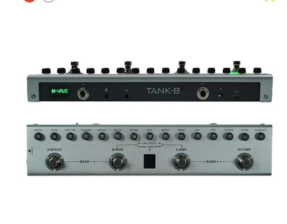 Tanque Recarregável Guitarra Multi-Efeitos Pedal Portátil 36 Presets 9 Slots Pré-amplificador 8 Slots Cab IR 3 Modulação/Delay/Efeitos Reverb 