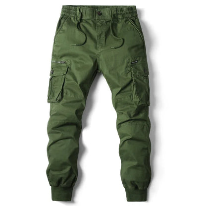 Cargo Pants Men Jogging Casual Pants Cotton Full Length Military Mens Streetwear Mens Work Tactical Tracksuit Trousers Plus Size Leedoar