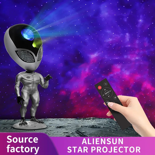 LED Alien Star Projection Lamps Nebula Projection Interactive Atmosphere Night Lights Bedroom Desktop Decorative Children's Gift Leedoar