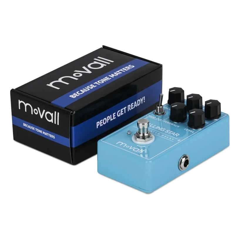 Pedal de efectos de guitarra con retardo modulado Movall MP104 Falling Star 