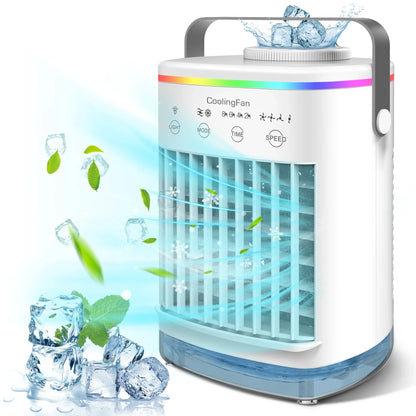 Mini Air Conditioning Cooling Fan Multi-function Usb New Household Portable Air Conditioner Humidifier Strong Wind Leedoar