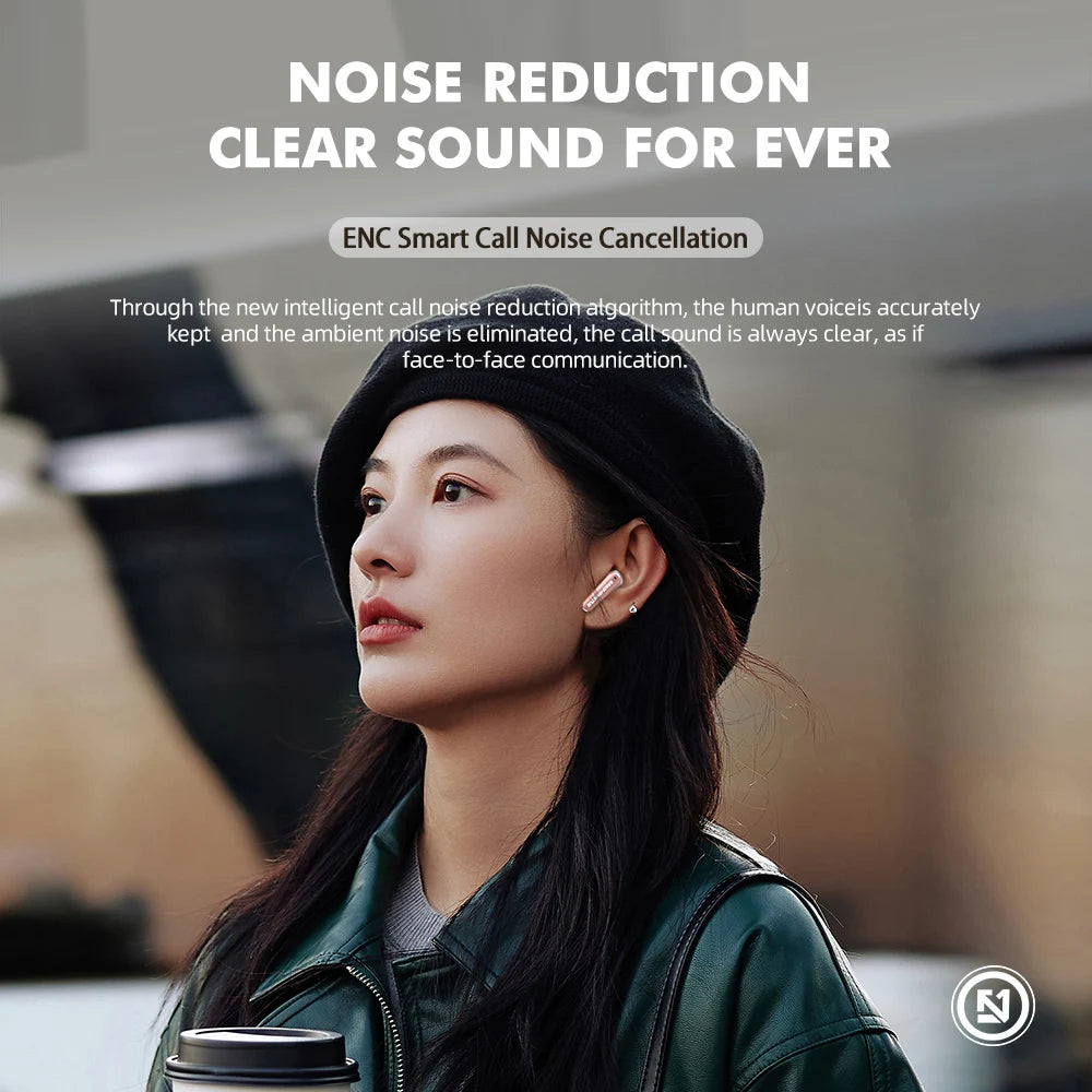 TS-300 E-sports Earphone Zero-latency ENC Bluetooth Call Noise Reduction Slider Cover Design Touch Control Sweat-proof Headset Leedoar