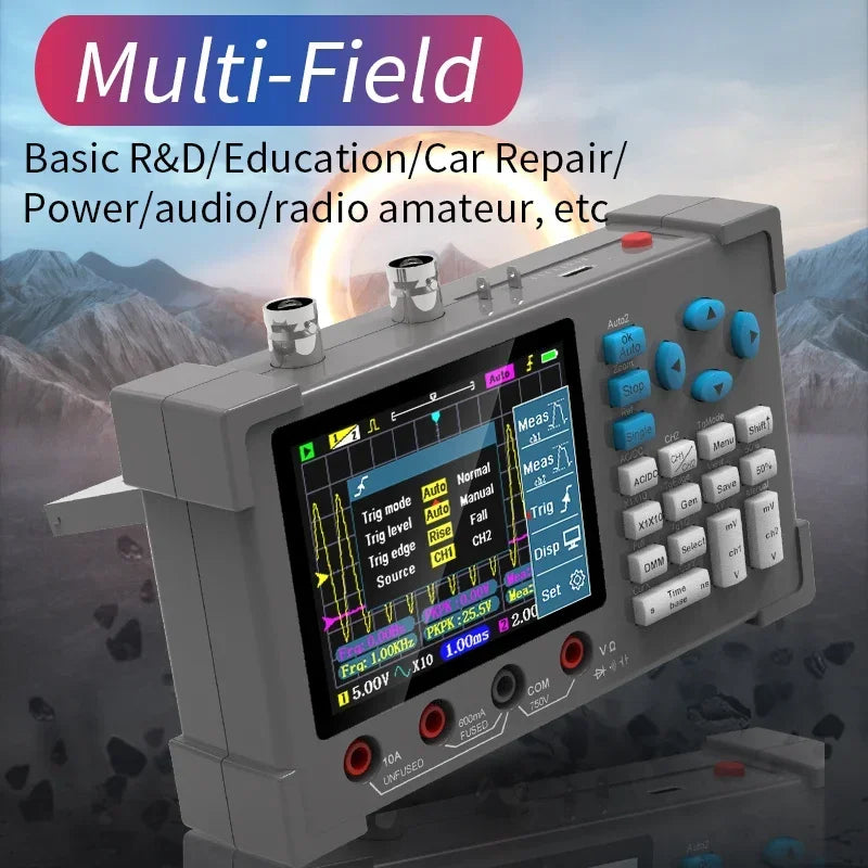 3.2 Inch Desktop Digital Oscilloscope 120M Bandwidth Dual Channel Multimeter And Signal Generator 3 in1 High Performance DSO3D12 Leedoar