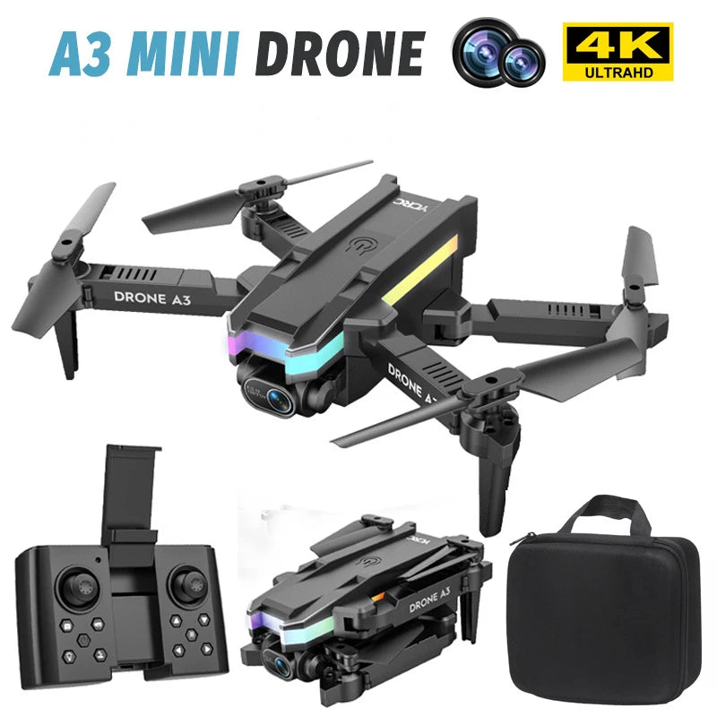 A3 Dropshipping 360 Degree 4k High-definition Rotating Remote Control Folding Drones Outdoor Aerial Photography Shooting UAV Leedoar