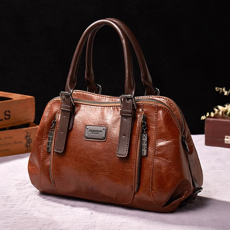 2023 nueva llegada bolso de mano estilo europeo americano vintage con forma de luna, bandolera de gran capacidad, bolso de mujer con múltiples compartimentos 