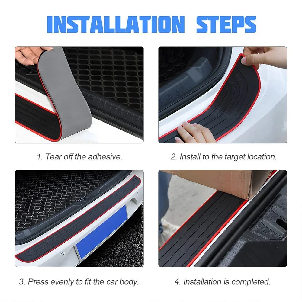 Car trunk Protective Strip Threshold Protection Sticker Rear Trunk Scratch and Collision Prevention Strip Rear Guard Board Tool Leedoar