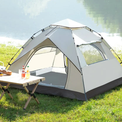 2-3 Pessoa Tenda Camping Dobrável Ao Ar Livre Totalmente Automático Velocidade Abertura Rápida Protetor Solar À Prova D'Água Wilderness Equipamento Portátil