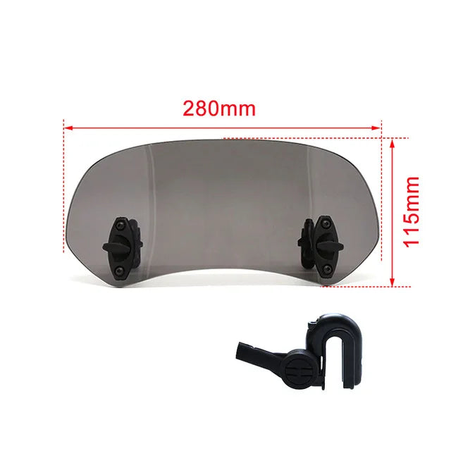 Hot Sale Universal Modification of PC Windshield for Motorcycle Windshields with Adjustable Height for SmallFront Easy Install Leedoar