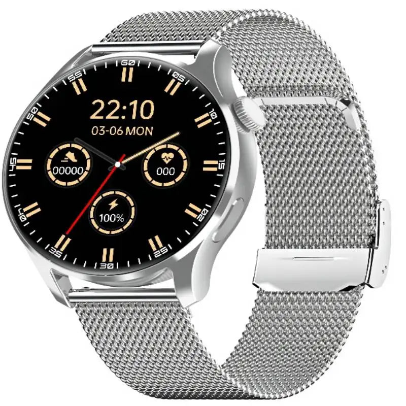 WS3 PRO Smartwatch NFC Access Control Metal Strap1.28 Inch HD Touch Screen Bluetooth Calls Music Player Sports Fashion Men Watch Leedoar