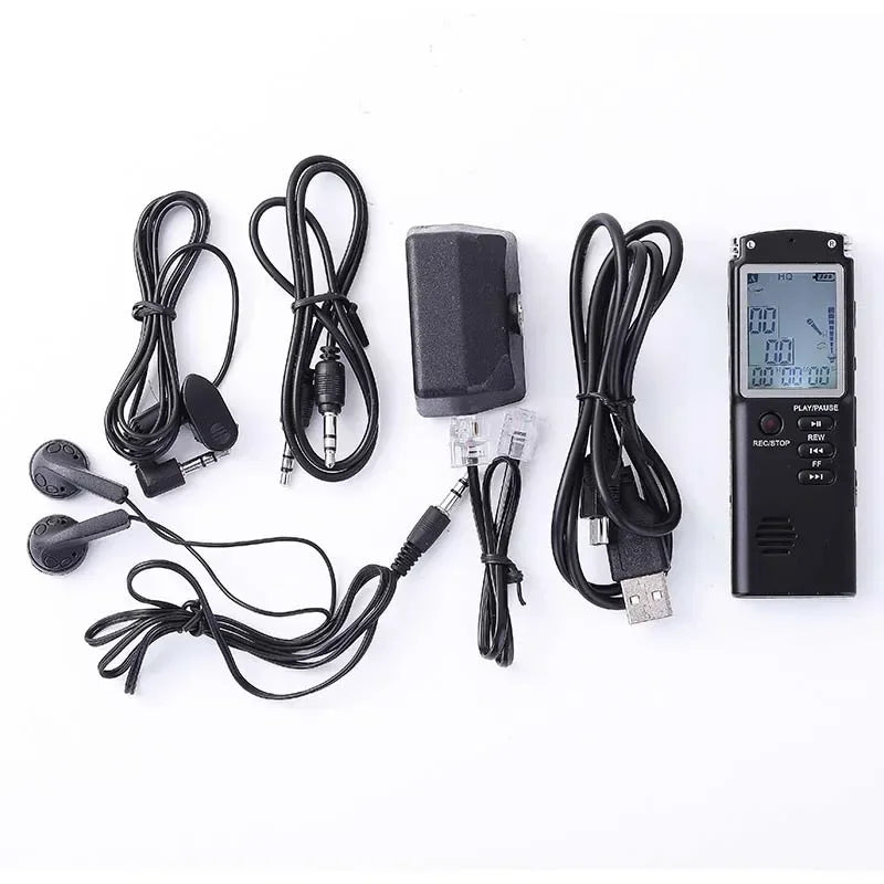 16GB/32GB/64GB Voice Recorder USB Professional 96h Dictaphone Noise Reduction Digital Audio Voice Recording with WAV,MP3 Player Leedoar