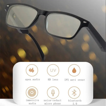 KY01B Smart Glasses Wireless HD Voice Call Bluetooth Music Touch Control Anti Bluelight Eyeglasses Sports Sweatproof Sunglasses Leedoar