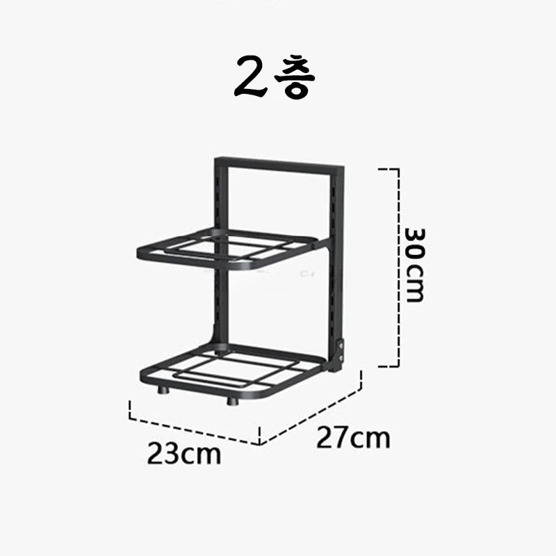 Kitchen Organizer Rack Sink Shelf Cabinet Multi-layer Pot Rack Holder Household Frying Pan Organizer Pot Lid Holder Bowl Shelf Leedoar