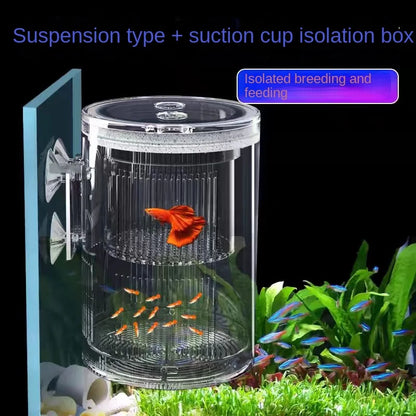 Fish Tank Isolation Box Incubation Box Peacock Fish Phoenix Tail Breeding Box Small Fish Fry Outside Non Acrylic Spawning Room Leedoar