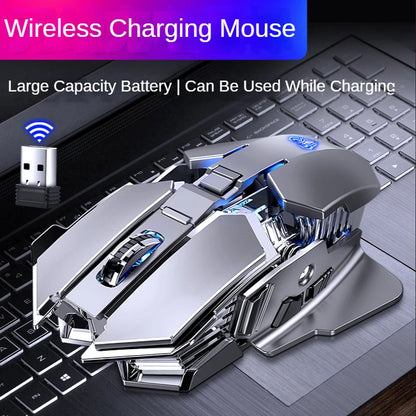 SC300 Wireless Mouse Rechargeable Silent Notebook Desktop Computer Mechanical E-sports Game Home With 4 Color Cool Lights Leedoar