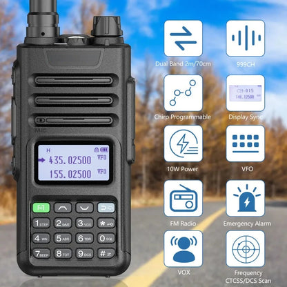 Novo UV-13 PRO Dual Band Walkie Talkie Tipo-C Carregador 10W Alta Potência Longo Alcance UV13 Pro Transceptor Ham Portátil Duas Vias Rad 