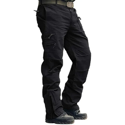 Men's Cargo Pants Army Military Style Tactical Pants Male Camo Jogger Plus Size Cotton Many Pocket Men Camouflage Black Trousers Leedoar