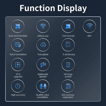 Traductor de voz inteligente A26, traductor de idiomas en tiempo real, diccionario multifunción, traducción para viajes de negocios al extranjero 