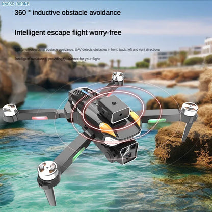 N608S Mini Drone 8K Brushless Três Câmeras Fluxo Óptico 5G WIFI FPV 4K Câmera Dupla Drones RC Quadcopter Dron Mini Drone Brinquedos 