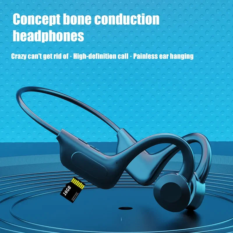 Bone Conduction Audifonos VG02 Sports Headphone  Wireless Earphone Tws True 5.1 Blue-tooth Earbuds Stereo Waterproof Headset Leedoar