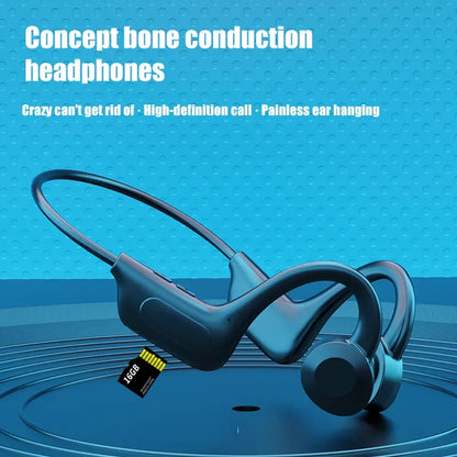 Bone Conduction Audifonos VG02 Sports Headphone  Wireless Earphone Tws True 5.1 Blue-tooth Earbuds Stereo Waterproof Headset Leedoar