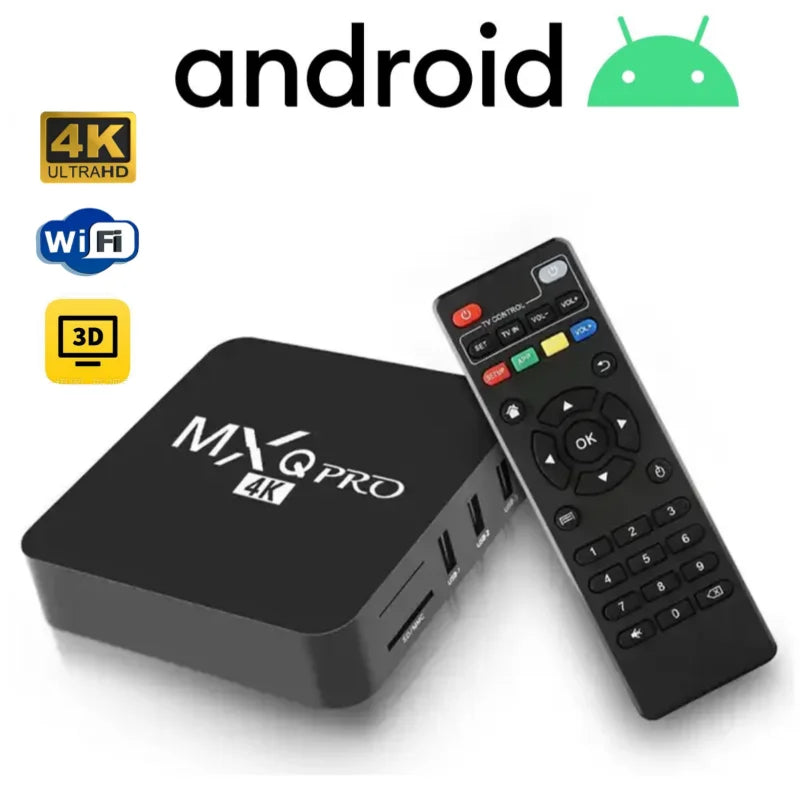 MXQpro RK3229 64GB Android 10.1 Smart TV Box 4K Youtube Media Player TV BOX Android 7.1 4GB 32GB Remote Control TV Set Top Box Leedoar