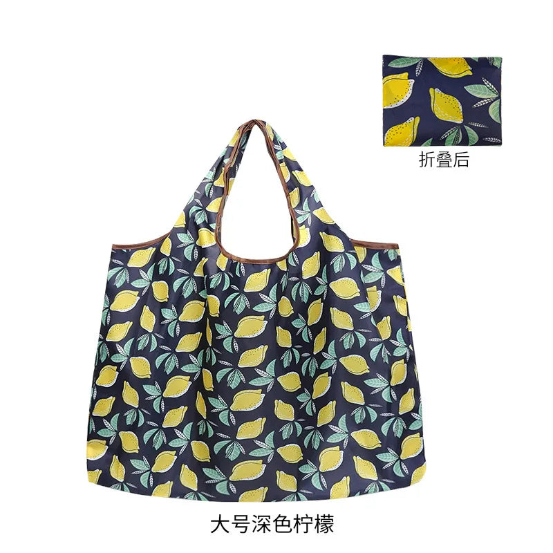 Big Reusable Grocery Bags Large-Capacity Shopping Bags Women's Bags High-Quality Waterproof Handbags Washable Tote Solid Colors Leedoar