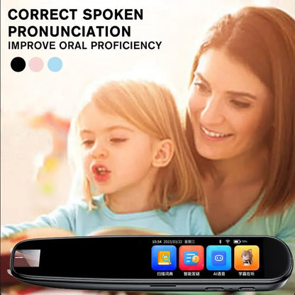 Smart AI Scan Reader Portable Voice Translator Scanner Pen WIFI AI Voice 112 Languages Translator for Dyslexia Autism Leedoar