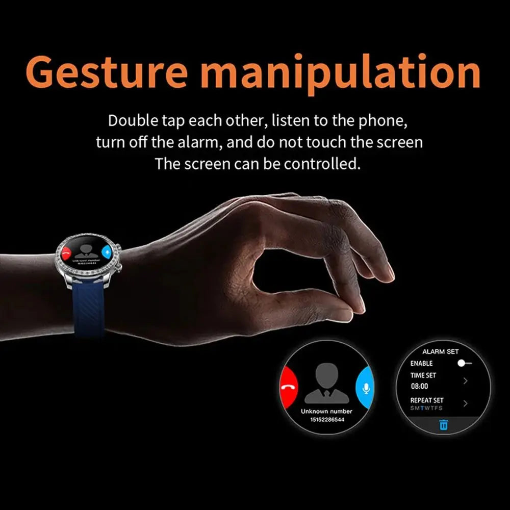 Sports Smart Watch Men Bluetooth Cals Gesture Operation Compass AMOLED Screen Multifunction Z89 ProMax Smartwatch Leedoar