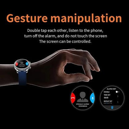 Sports Smart Watch Men Bluetooth Cals Gesture Operation Compass AMOLED Screen Multifunction Z89 ProMax Smartwatch Leedoar