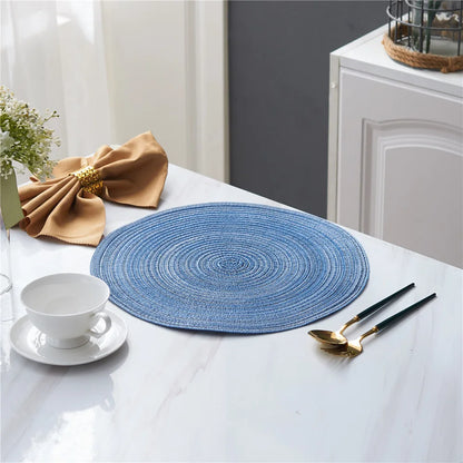 Place Mat Table Placemats For Table Mat Ramie Insulation Pad Placemats Linen Non Slip Table Mats Home Decoration Pad Coaster Leedoar