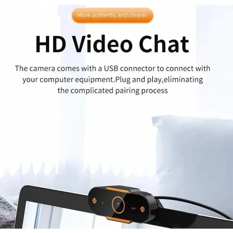 Câmera Web Profissional 480/720/1080P/2k 5 Milhões de Pixels HD Webcam USB2.0 Foco Automático Chamada de Vídeo com Microfone para Computador PC Laptop 