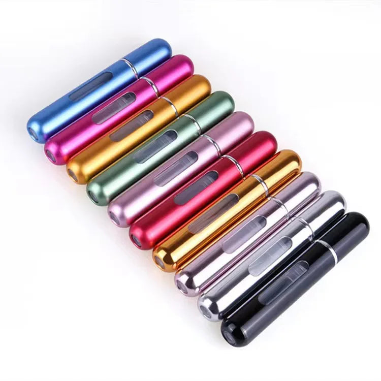 5ml/8ml Mini Portable Perfume Spray Bottle Refillable Aluminum Atomizer Bottle 5ml Container perfume refill bottle travel Leedoar