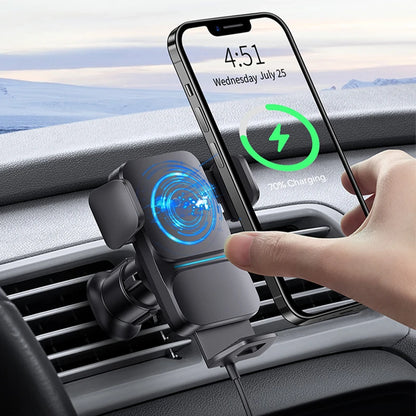 Qi 15W Wireless Car Phone Charger Holder Samsung IPhone Car Phone Holder Zhixing Automatic Alignment  Holder Wireless Charging Leedoar