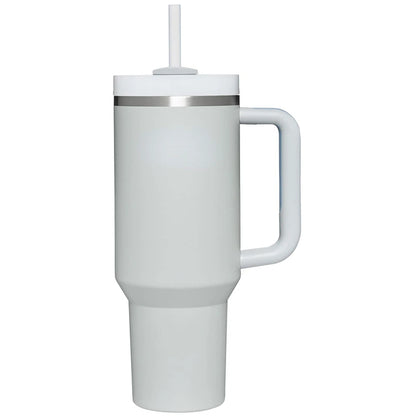 Copo Tumbler de 40 oz com alça, tampa de canudo, grande capacidade, caneca de viagem a vácuo, garrafa de água para carro ao ar livre, barra de gelo a vácuo duplo, garrafa térmica de água 