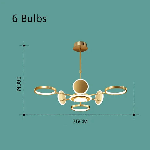 Lustre nórdico pós-moderno de luxo para sala de estar, decoração criativa de luz molecular, iluminação LED para sala de estar e quarto 