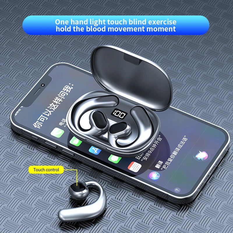 2024 New Original GT01 TWS Wireless Bluetooth Earbuds Headset Ear Hanging Type 5.3 Sports Earphones With Mic Touch Control Mini