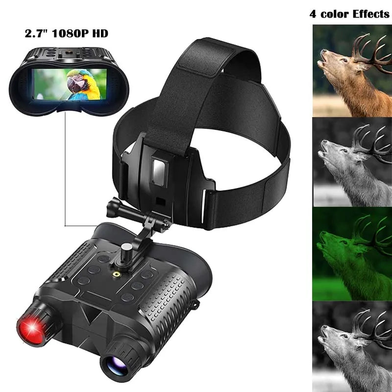 NV8160 Night Vision Binoculars 1080P HD 8x Digital Infrared Head Mount Hunting Telescope 400m Surveillance Camping Equipment Leedoar