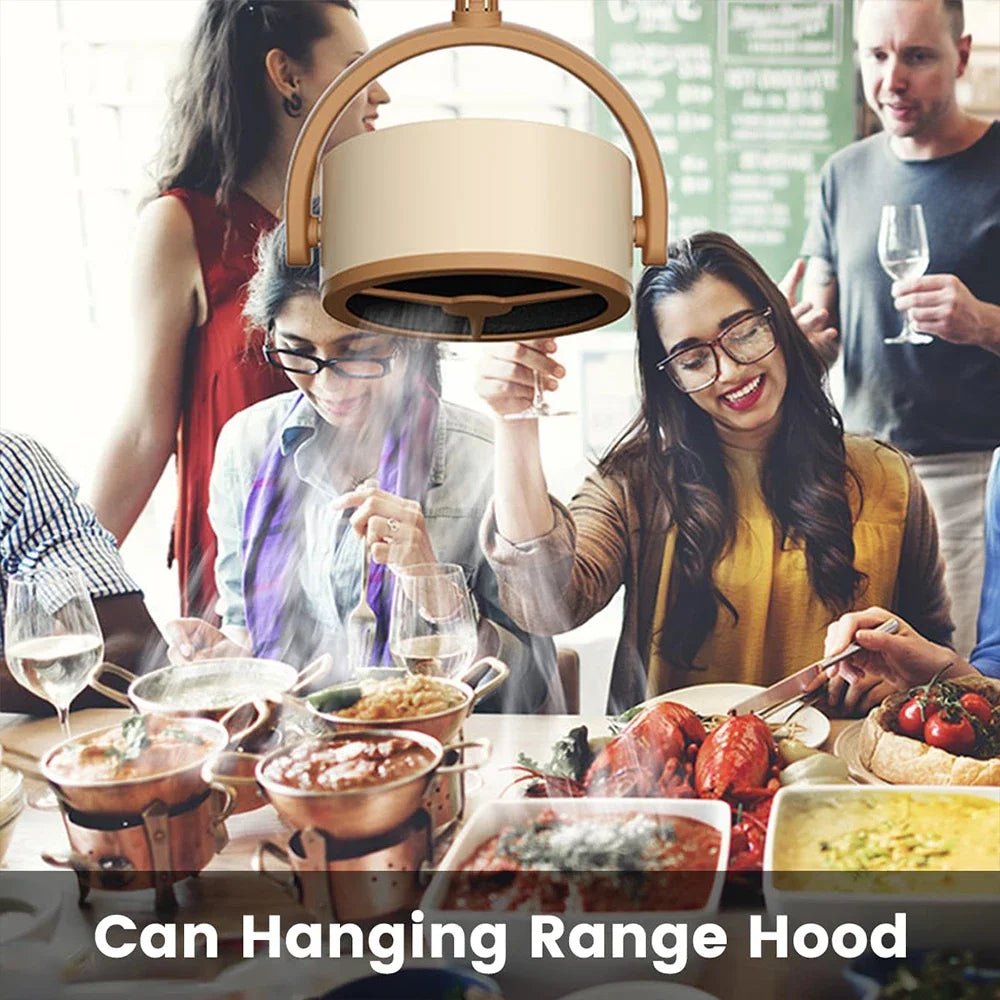 Adjustable Angle Portable Hood Mini Kitchen Desktop Range Hood USB Rechargeable USB Plug For Indoor BBQ Hot Pot Range Hood Leedoar