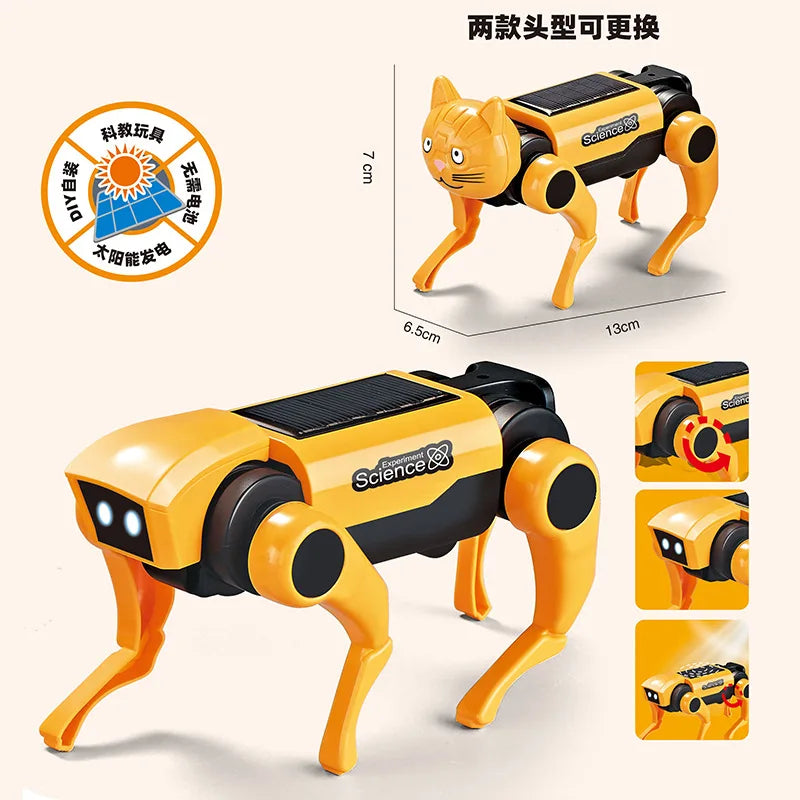 Solar Powered Electric Machine Assembly Toy Variable Shape Robot Boy Puzzle Desktop Decoration Room Living Room Decoration Toy Leedoar