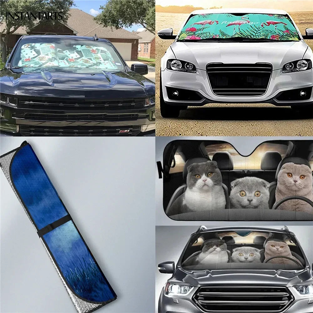 Sunshades Reflector Anti Uv Protector Evil Eyes Custom Car Sunshade Sun Shade Universal Summer 2024hot Sale Leedoar