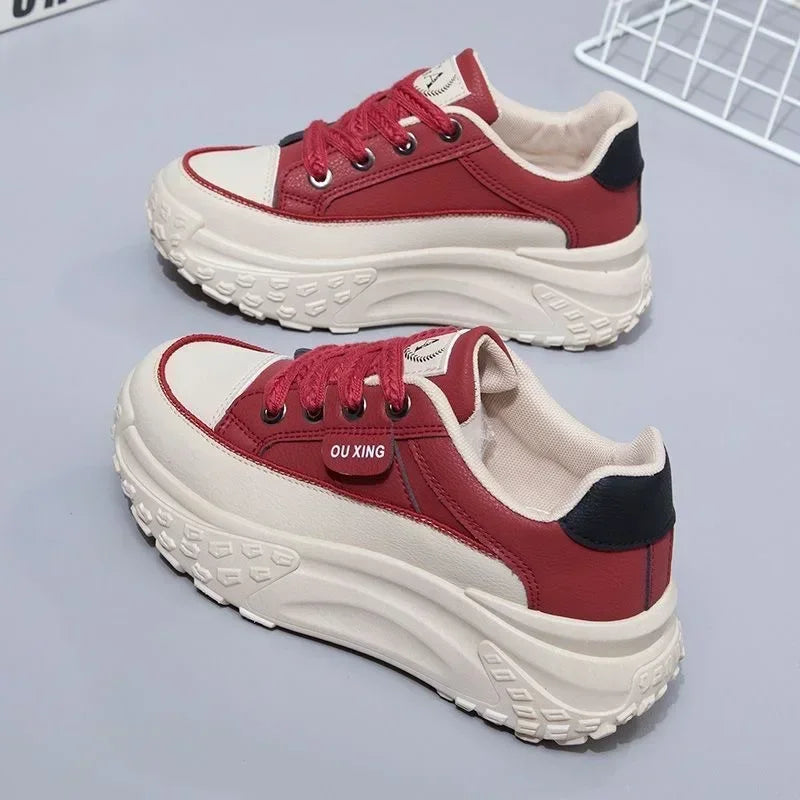 The New Retro Women Shoes Spring Platform Shoes Casual Sneakers Versatile Fashion Designer Shoes High Quality  Women Sneakers Leedoar