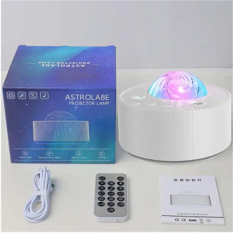 LED Aurora Project Night Lamp USB 4W Northern Galaxy Atmosphere Built-In Music Projection Lamp For Bedroom Decor Leedoar