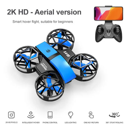 RH821 Flip Mini RC 3D Flip 4KHD Drone Helicopter Altitude Hold 2.4G 4 Axis Remote Control Quadcopter Kids Toy UAV With Lights Leedoar