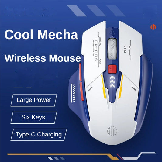 M6P Mouse ergonômico sem fio para jogos com luz LED Mouse gamer Mouse luminoso USB para computador desktop PC Laptop Gaming 